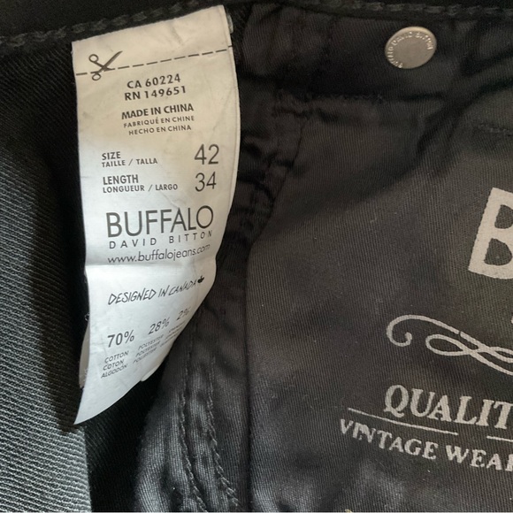 NWT Buffalo David Bitton Crinkled Straight Six Men’s Jeans Sz 42 x 34 - Picture 11 of 16